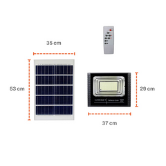 Caja 10pz Reflector Led Con Panel Solar SJB300W