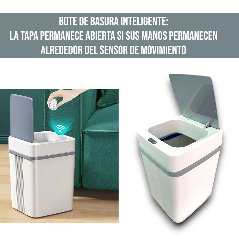 CDMX-BOTE DE BASURA CON SENSOR INTELIGENTE 12 L CON PILAS