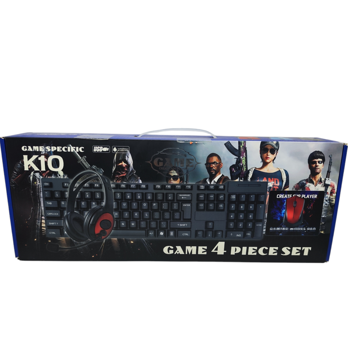 Set de teclado GAMER de 4 piezas k10,k30,k40