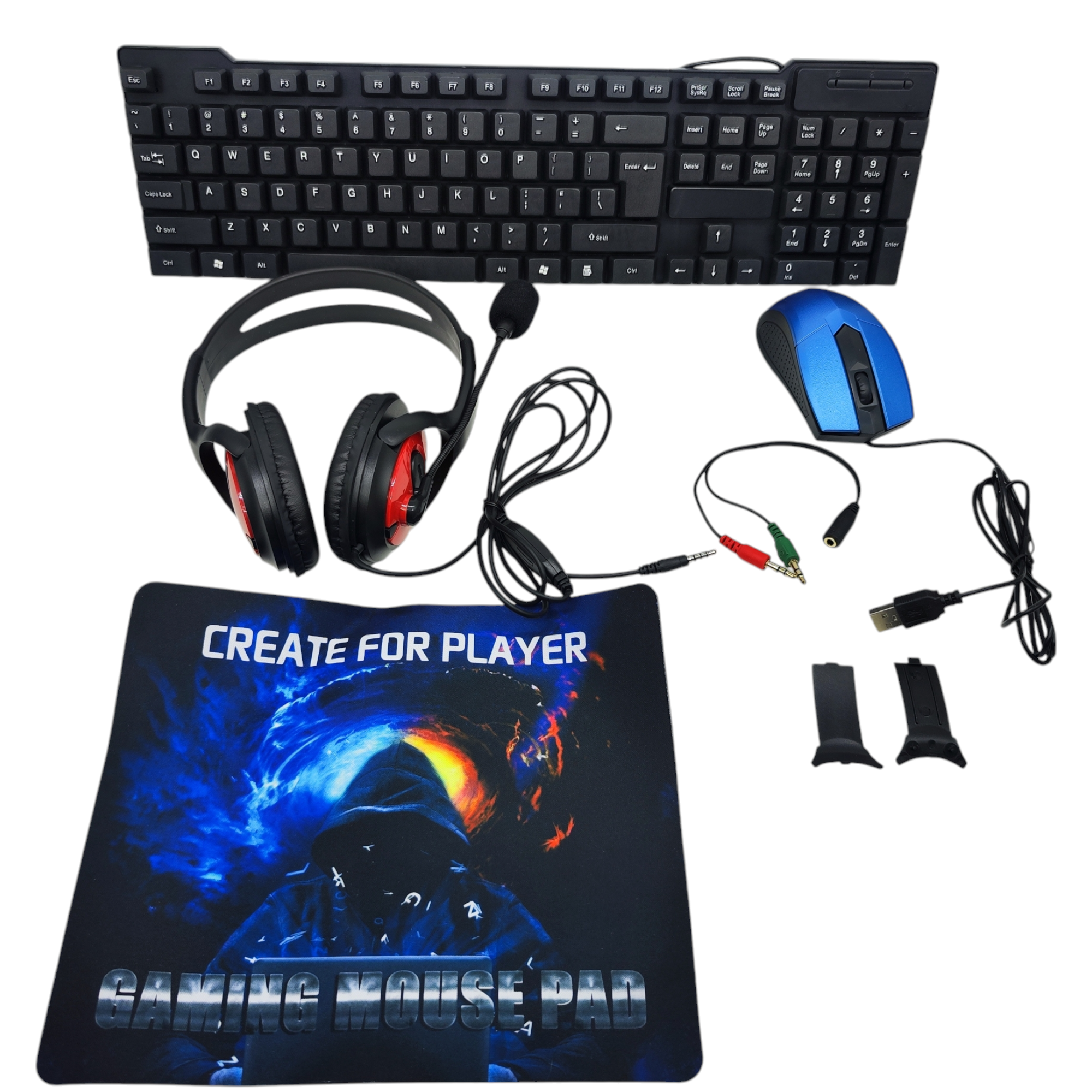 Set de teclado GAMER de 4 piezas k10,k30,k40