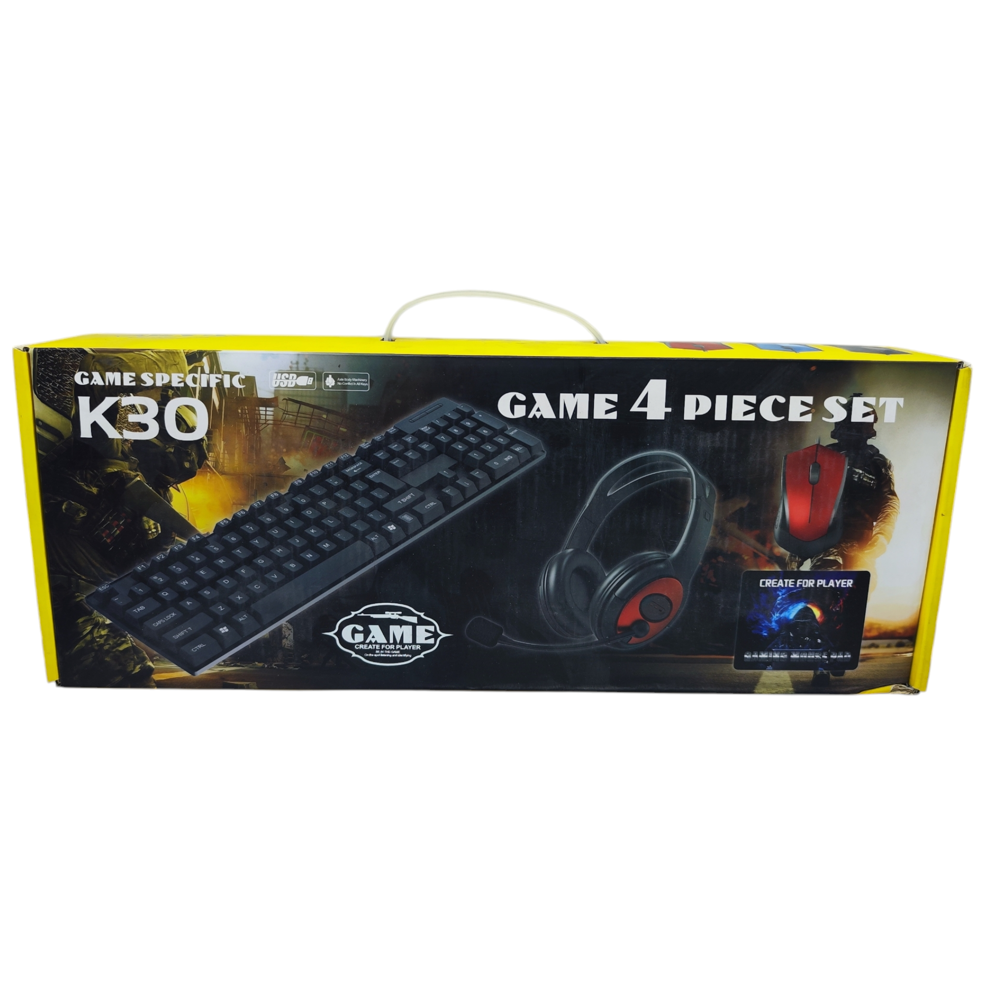 Set de teclado GAMER de 4 piezas k10,k30,k40