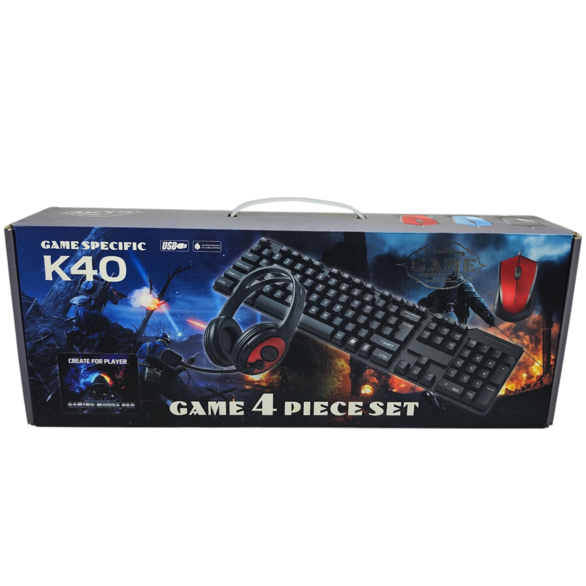 Set de teclado GAMER de 4 piezas k10,k30,k40