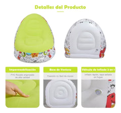 CDMX Sillón inflable Portátil 2 en 1  incluye reposapiés, sencillo, cómodo y facil de guardar