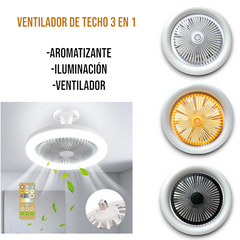 CDMX-VENTILADOR DE TECHO CON LUZ LED Y CONTROL REMOTO