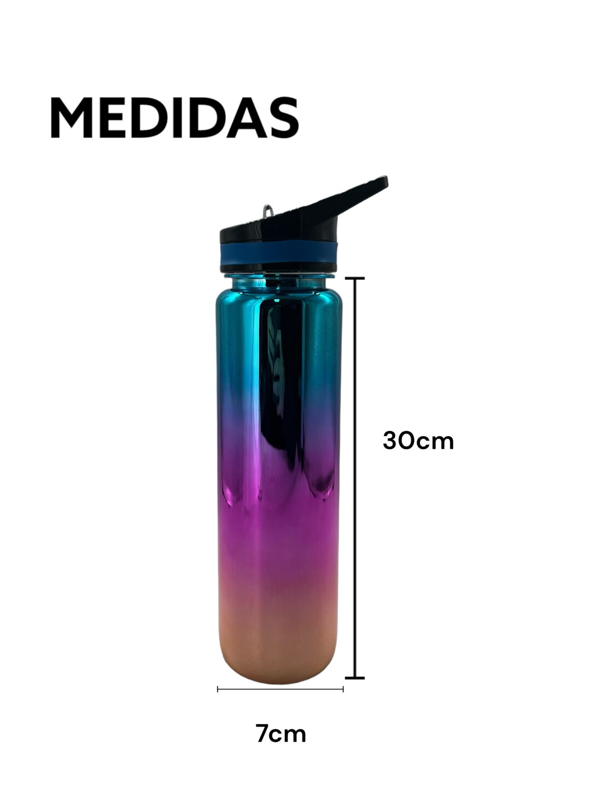 CDMX - Botella de Agua Portátil con Popote